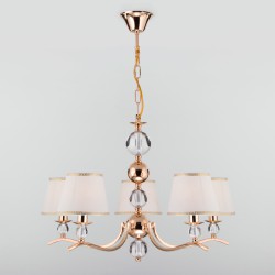 Подвесная люстра с абажурами Eurosvet Sortino 60097/5 золото