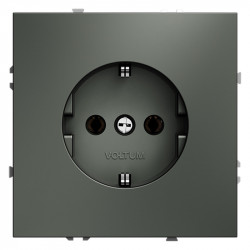 Розетка встраиваемая S70 с заземлением 16А VOLTUM VLS040106 титан