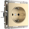 Розетка с заземлением шампань Werkel W1171011 (WL11-SKG-01-IP20)