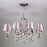 Подвесной светильник Eurosvet 10089/8 сатин-никель/прозрачный хрусталь Strotskis Aurelia
