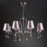 Подвесной светильник Eurosvet 10089/8 сатин-никель/прозрачный хрусталь Strotskis Aurelia