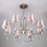 Подвесной светильник Eurosvet 10089/8 сатин-никель/прозрачный хрусталь Strotskis Aurelia