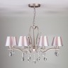 Подвесной светильник Eurosvet 10089/8 сатин-никель/прозрачный хрусталь Strotskis Aurelia