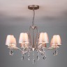 Подвесной светильник Eurosvet 10089/8 сатин-никель/прозрачный хрусталь Strotskis Aurelia