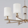 Подвесная люстра с тканевыми абажурами Eurosvet 60146/8 латунь Caprera