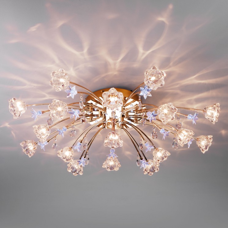 Потолочный светильник  Eurosvet  4928/17 золото/бело-голубой