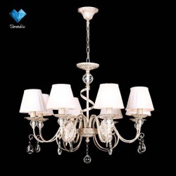 Люстра Eurosvet 10040/8 белый с золотом/прозрачный хрусталь