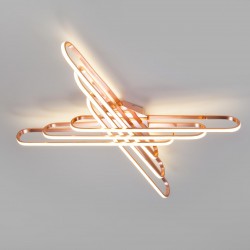 Потолочный светодиодный светильник Eurosvet Staple 90133/6 розовое золото