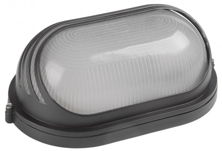 Светильник НПП1407 черный/овал ресничка 60W IP54 IEK