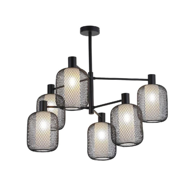Потолочная люстра F-Promo 4602-6C Tokri D78,5 см Н 60 см 6хЕ14 черный