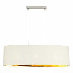 Светильник подвесной Никель/Золотистый, Светло-бежевый E27 3*40W BRESCIA            SLE300753-03