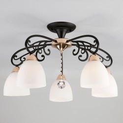 Потолочный светильник Eurosvet 70087/5 черный/золото Arabella