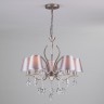 Подвесной светильник Eurosvet 10089/5 сатин-никель/прозрачный хрусталь Strotskis Aurelia