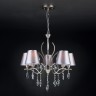 Подвесной светильник Eurosvet 10089/5 сатин-никель/прозрачный хрусталь Strotskis Aurelia