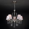 Подвесной светильник Eurosvet 10089/5 сатин-никель/прозрачный хрусталь Strotskis Aurelia