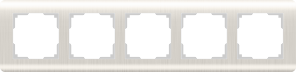 Рамка на 5 постов  перламутровый Werkel W0052113 (WL12-Frame-05 Stream)