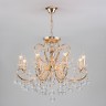 Подвесной светильник  Eurosvet Collana 10096/8 золото/прозрачный хрусталь Strotskis