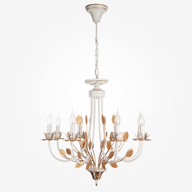 Подвесной светильник  Eurosvet Flora 60023/8 белый с золотом