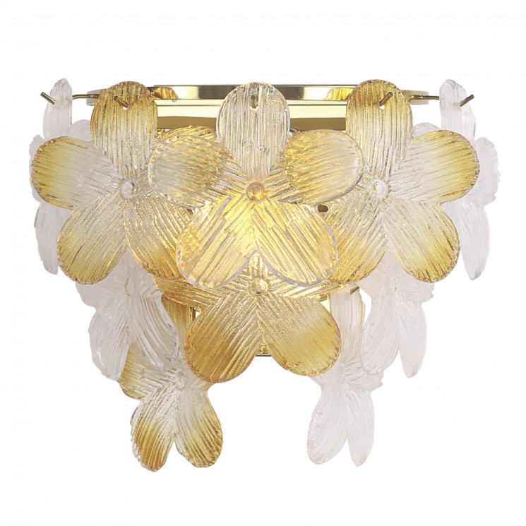 Светильник настенный ST Luce золотистый/Прозрачный, январный E14 2*60W         SL6240.201.02