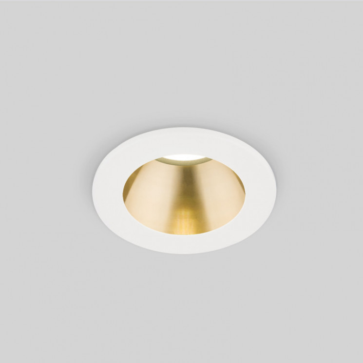 Встраиваемый светильник Elektrostandard 25023/LED 7W 4200K WH/SB белый/бронза Teka