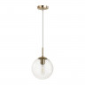 Подвес LUMION SUMMER 6509/1B D20 см 1хЕ27 Золото/прозрачное стекло