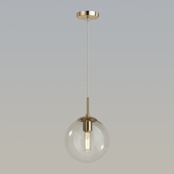Подвес LUMION SUMMER 6509/1B D20 см 1хЕ27 Золото/прозрачное стекло