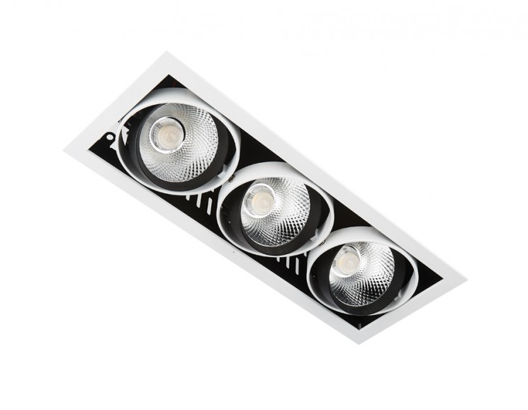Встраиваемый светильник Ambrella light CARDANO  T813 BK/CH 3*12W 4200K