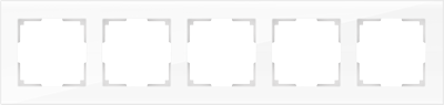Рамка на 5 постов белый,стекло Werkel W0051101 (WL01-Frame-05 Favorit)