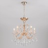 Подвесной светильник  Eurosvet Collana 10096/5 золото/прозрачный хрусталь Strotskis