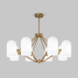 Потолочная люстра со стеклянными плафонами Eurosvet 60157/8 латунь Bambola