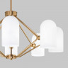 Потолочная люстра со стеклянными плафонами Eurosvet 60157/8 латунь Bambola