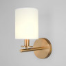 Настенный светильник с тканевым абажуром Eurosvet 60146/1 латунь Caprera