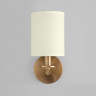 Настенный светильник с тканевым абажуром Eurosvet 60146/1 латунь Caprera