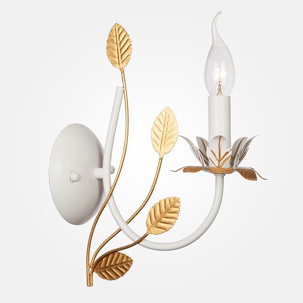 Светильник настенный Eurosvet Flora 60023/1 белый с золотом