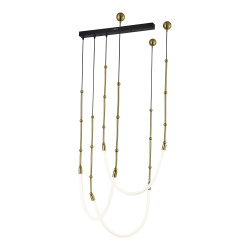 Светильник подвесной ST Luce Латунь/Белый LED 3*15W 3000K         SL6132.303.45