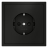 Розетка встраиваемая S70 с заземлением и защитными шторками, 16А VOLTUM VLS040208 черный