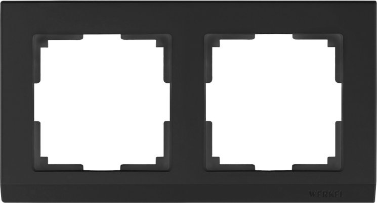 Рамка на 2 поста Werkel Stark W0021808 (WL04-Frame-02 черный)