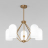 Потолочная люстра со стеклянными плафонами Eurosvet 60157/5 латунь Bambola
