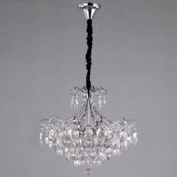 Подвесной светильник  Eurosvet Crystal 10080/6 хром/прозрачный хрусталь Strotskis