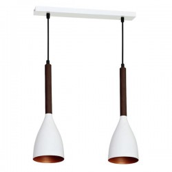 Подвес Luminex MUZA WHITE/GOLD DARK WOOD 9154