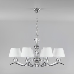 Подвесная люстра с абажурами Eurosvet Sortino 60097/8 хром