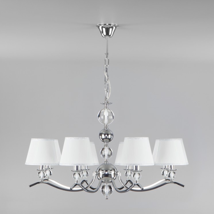 Подвесная люстра с абажурами Eurosvet Sortino 60097/8 хром