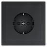 Розетка встраиваемая S70 с заземлением и защитными шторками, 16А VOLTUM VLS040207 графит