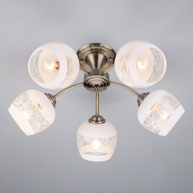 Потолочный светильник Eurosvet 30118/5 античная бронза Cheryl