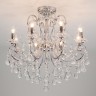 Подвесной светильник  Eurosvet Collana 10096/8 хром/прозрачный хрусталь Strotskis