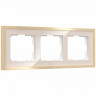 Рамка на 3 поста Baguette (айвори/латунь) W0032851 Werkel