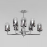 Потолочная люстра со стеклянными плафонами Eurosvet 60156/8 хром Pluto