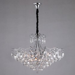 Подвесной светильник  Eurosvet Crystal 10080/12 хром/прозрачный хрусталь Strotskis