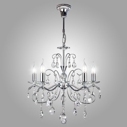 Подвесной светильник  Eurosvet Симфония 10059/5 хром/прозрачный хрусталь Strotskis