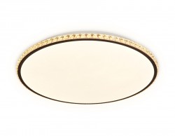 Потолочный светодиодный светильник Ambrella Light FF71 WH/CF белый/кофе 72W+24W D500*60 ПДУ